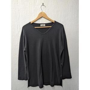 Pringle of Scotland 100% Cashmere Black Tunic Sweater Top Women's Size Large
